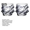 1/2/4Pcs Glass Whiskey Glasses Heavy Thick Bottom Bar Bourbon Glasses Faux Crystal Whisky Twisted Glass Tumblers Poker Night Drinkware