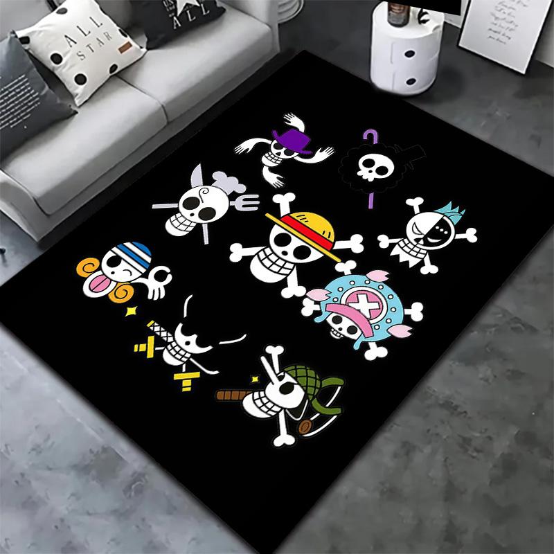 One Piece Straw Hat Pirates Carpet Rug For Living Room Bedroom Home Sofa Decoration,kids Play Nonslip Floor Mat