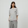 New MLB MONOGRAM Reading Collection SS24 T Shirt Unisex Cream 3ATSM0243-43CRS