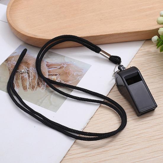 10 шт. пластиковых свистков со шнурками, громкие спортивные свистки для судей с горошиной для тренеров, для использования в экстренных ситуациях, запасной свисток для тренеров