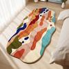 Irregular Shapes Carpets For Living Room Dopamine Color Bedroom Decor Plush Carpet Fluffy Soft Bedside Floor Mat Thick Study Rug