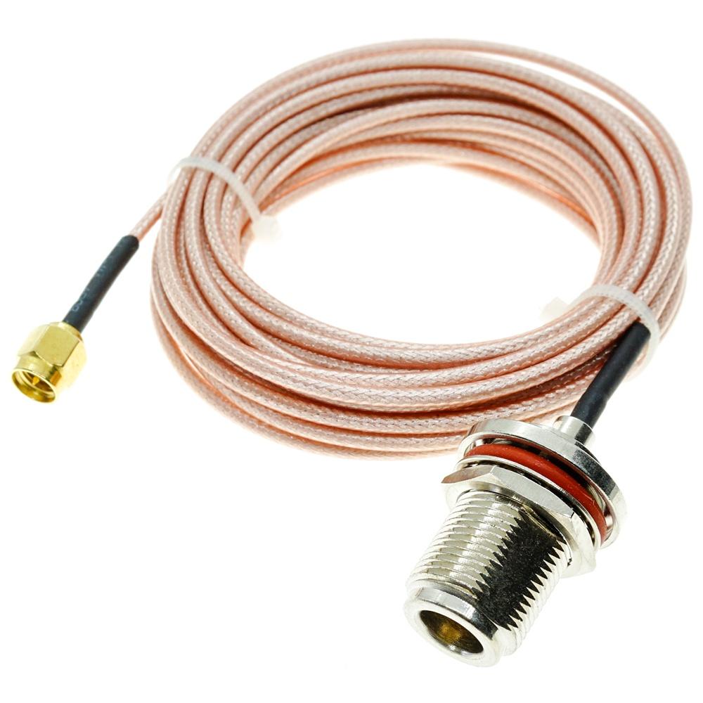 SMA Male to N Female Bulkhead Connector Crimp RF Coaxial Coaxi WiFi Extension wire jumper pigtail cable RG316 Plug Connectors 4