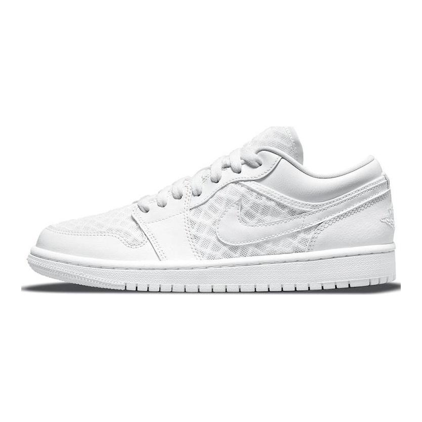 Jordan 1 Ретро Низкие Дышащие Тройной Белый Женские DC9508-100