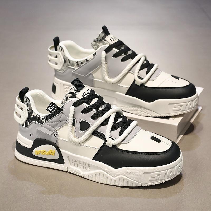 2024 лето мужская обувь новая дышащая маленькая белая обувь мужская трендовая универсальная платформа спортивная повседневная обувь кеды модная обувь