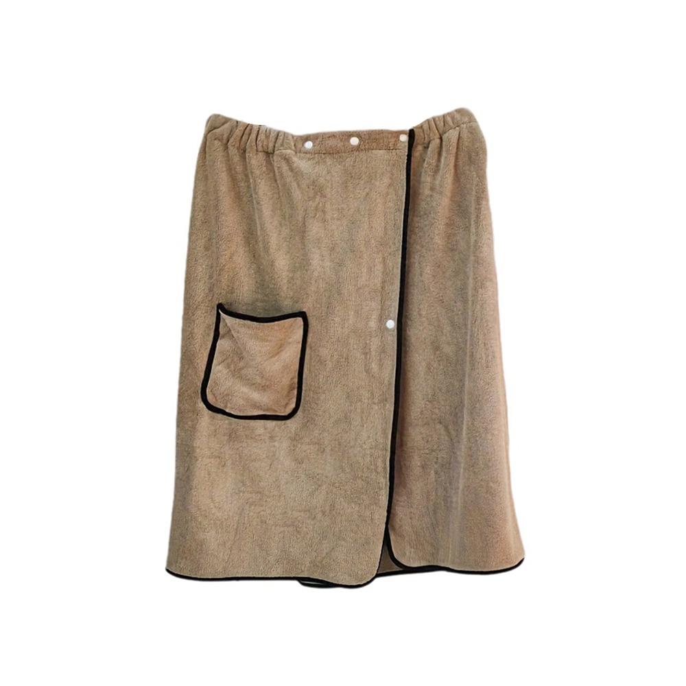 Coral Fleece Wearable Towel Soft Comfortable Beach Wrap Thick Design Bath Skirt Pool Use