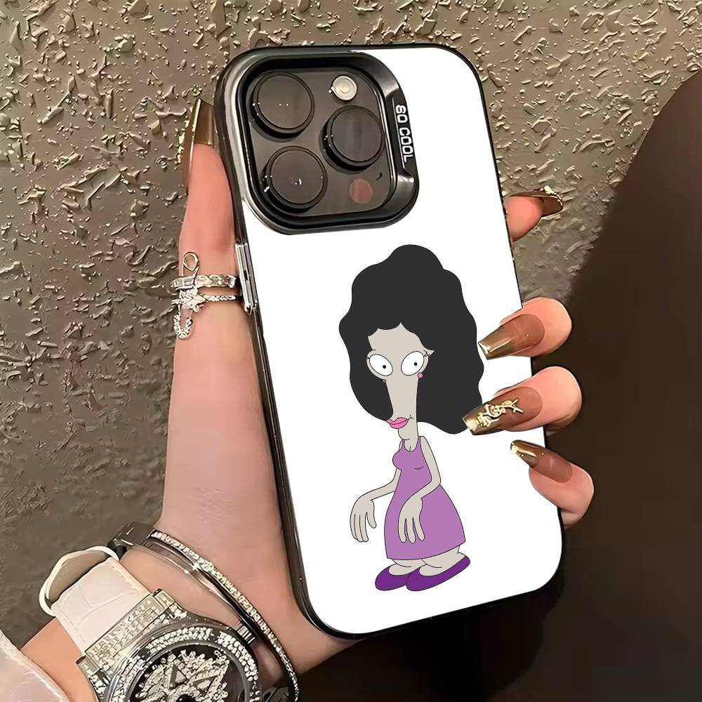 R-Роджер P-Аватар A-Американский папа Чехол для телефона для iPhone 17,16,15,14,13,12,11 Plus,Pro Max,XS,Цветной серебристый чехол для телефона