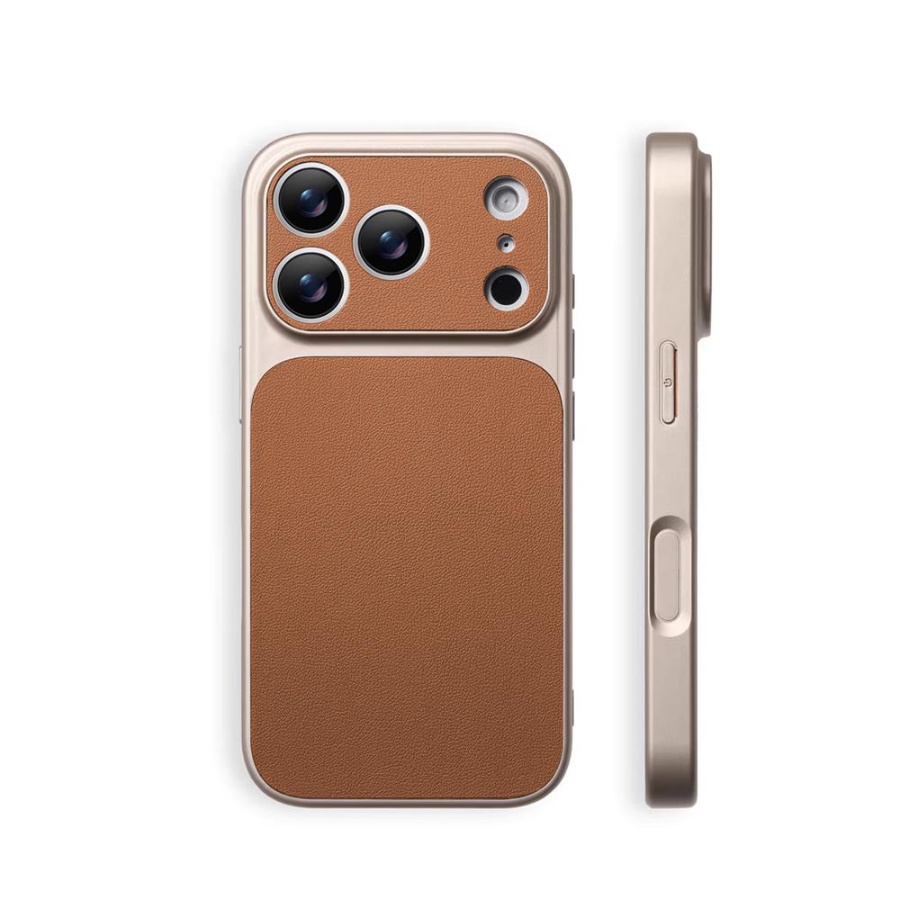 Роскошный Матовый Ударопрочный Бампер из Кожи для iPhone 17 Pro Max 16 15 14 13 13 12 Полная Защита Объектива Мгновенно Превратите 17 Чехол