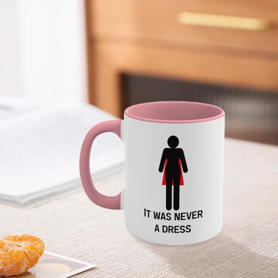 Персонализированная керамическая кружка для вдохновения женщин «Это никогда не было платьем» Мотивационная кофейная кружка Трендовая посуда Подарок для любителей кофе