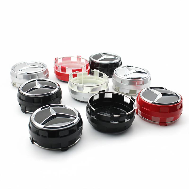 4Pcs 75mm Car Wheel Center Cap Hub Covers Badge For Mercedes Benz AMG B/C/E/S Class C43 C63 E43 E53 E63 GLC GLK CLA Accessories