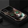 Luxury Plated TPU Phone Case With Lanyard for Xiaomi Poco F1 F3 F4 F5 M3 M4 M5 X3 X4 X5 PRO 11 Lite 11T 12T 13T Cases A41 Cool Cat Black Design Art