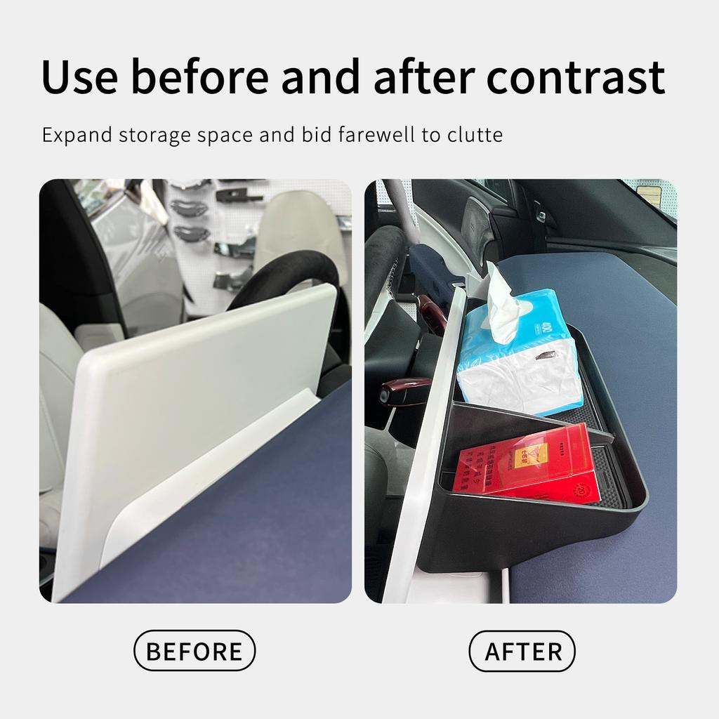 Для Xpeng G6 2025 2025 Поднос на приборную панель автомобиля Скрытый ящик для хранения в центральной консоли за экраном Органайзер для аксессуаров Наведение порядка