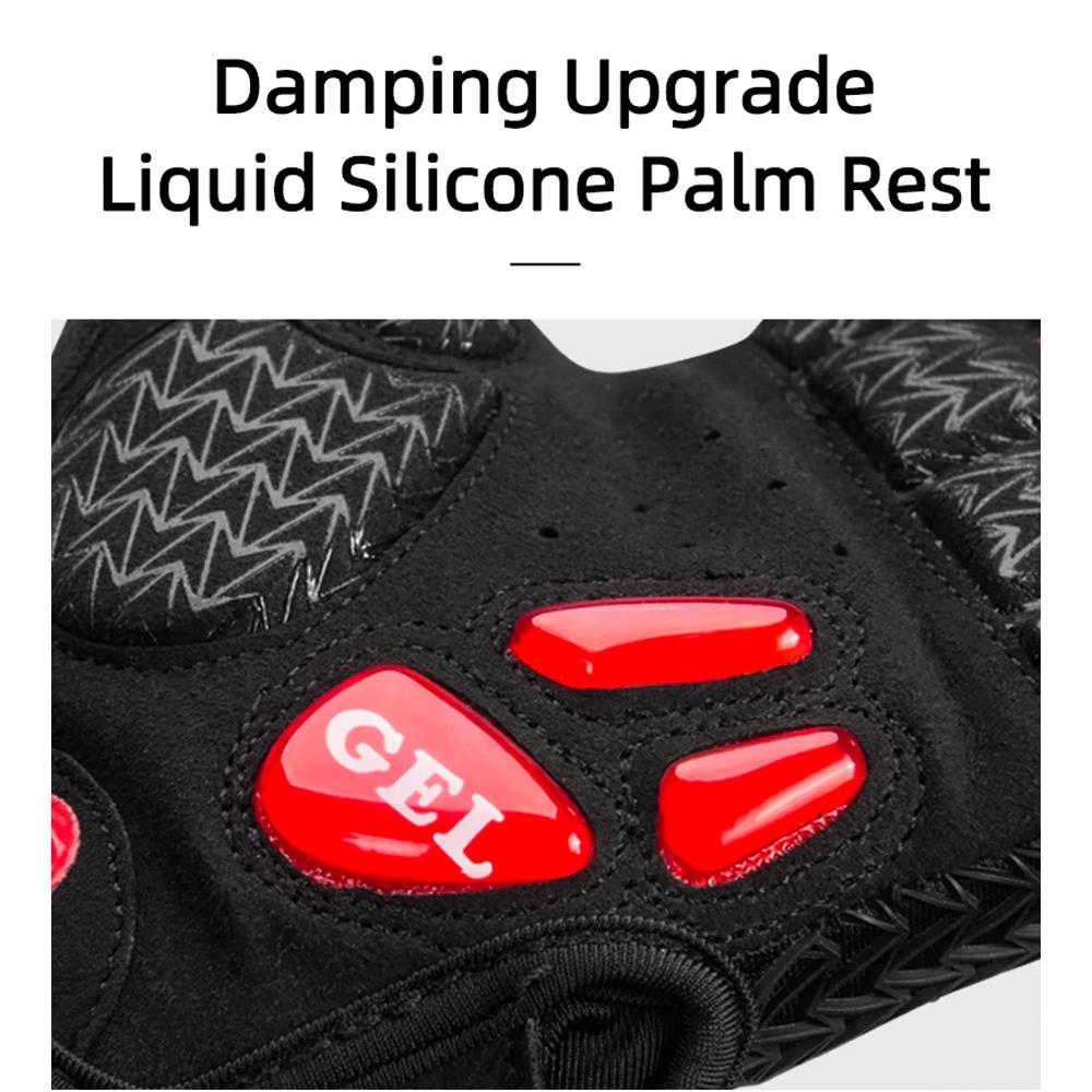 Rockbros S169Br S Cycling Gloves With Gel Inserts - Black And Red