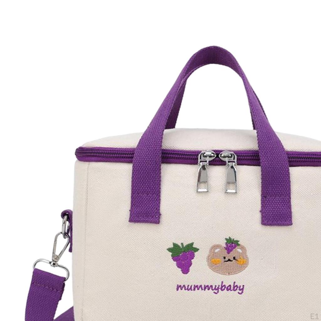 Compact Lunch Storage Bag with Insulated Box for Office and Camping