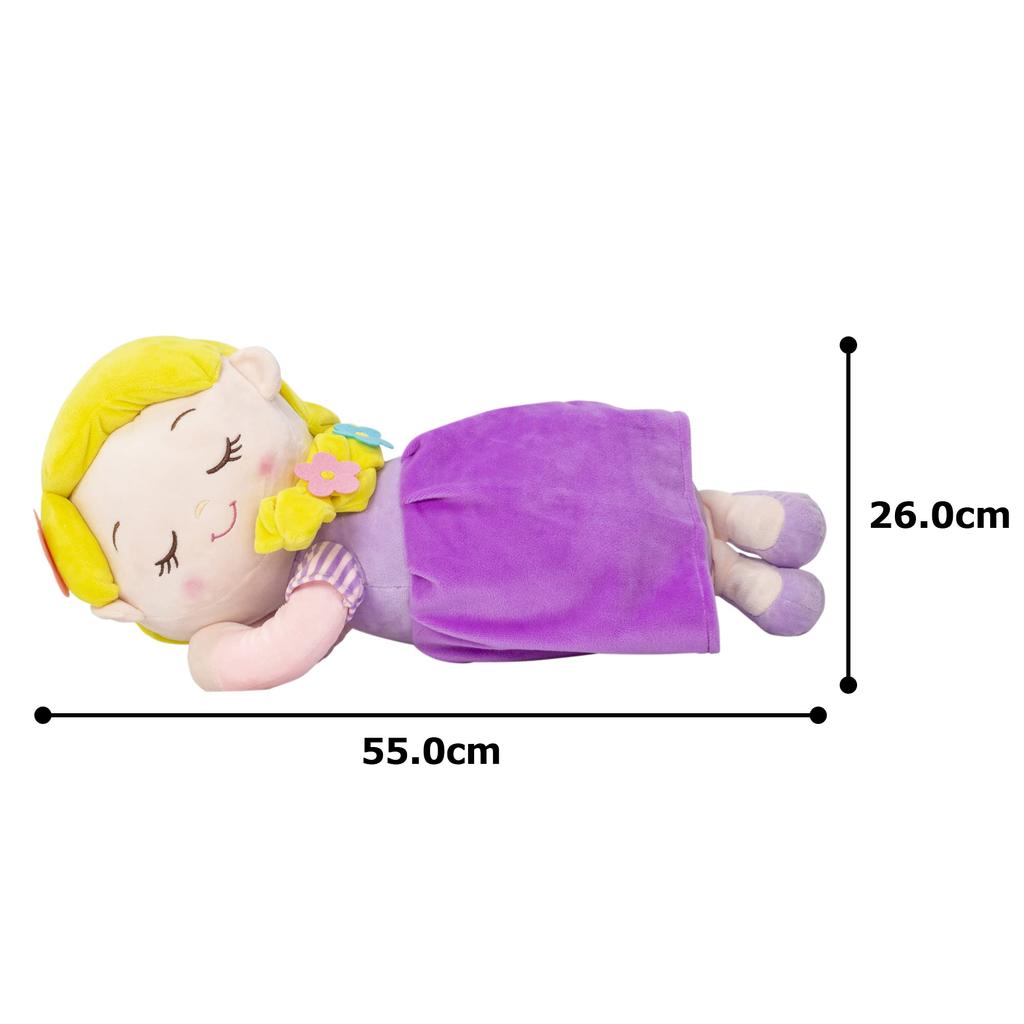 MORIPiLO Подушка для тела Morishita Disney Rapunzel M 45 см Большая мягкая игрушка Подушка для сна с изображением персонажей Disney Princess Фиолетовый 4620074 Прибл.