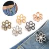 Затянуть талию пряжка сплав броши булавки клип жемчужный цветок регулируемая кнопка джинсы пуговицы съемные аксессуары для одежды
