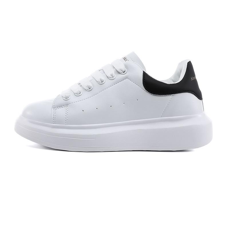 Классические белые туфли осень-зима новые унисекс туфли повседневные кроссовки на платформе с завышенной талией