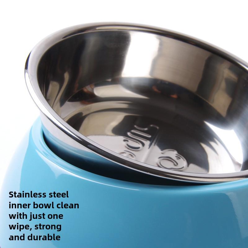 Премиальная миска двойного назначения из нержавеющей стали для собак мелких и средних размеров