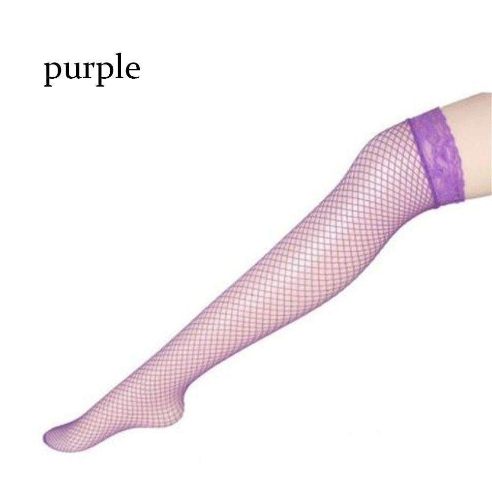 Tights Thigh Sheer Plus Size Women Lingerie Knee High Stockings Hollow Out Mesh Fishnet Stocking