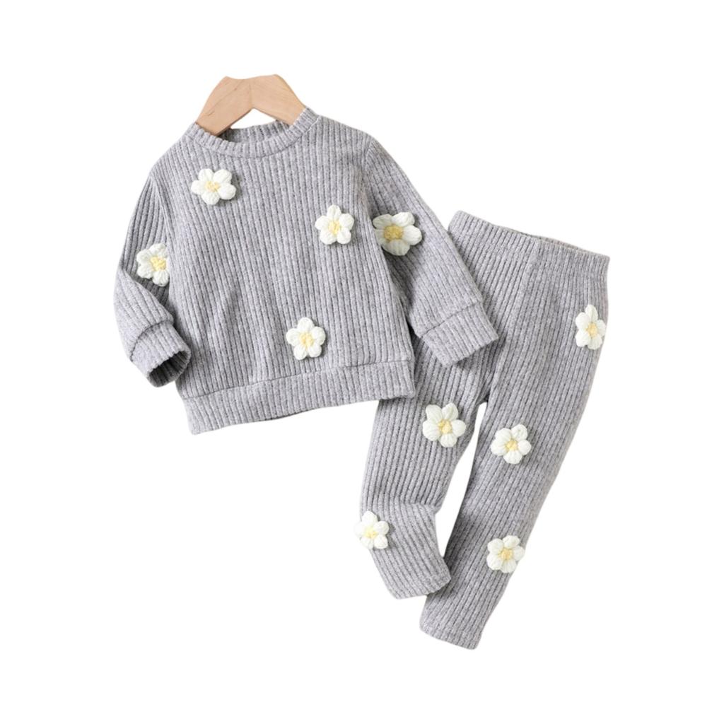 Kids Casual Long-Sleeve Set, Comfortable Daily Wear Outfits