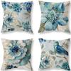 Ретро Американский Растительный Цветочный Принт Льняная Наволочка Гостиная Диван Автомобильная Подушка Подушка