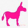 Donkey Clip Art Iron On Heat Transfer Printing Vinyl Patches Sticker for Clothes DIY Appliques Washable Patches