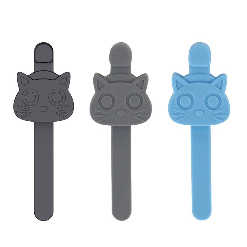 Новый силиконовый держатель для закладок из 3 штук, магнитные закладки в виде котенка, автоматически следуют разделителю страниц блокнота со школой