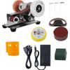Mini Belt Sander Multifunctional Electric Belt Grinder 7 Adjustable Speed Low Noise 15° Cutter Sharpener Sander Tool Small Polishing Grinding Machine