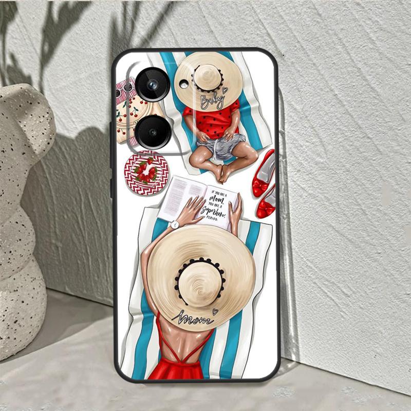 СУПЕР МАМА МАМА МАМА МИЛЫЙ РЕБЕНОК Для Realme C75 C63 C61 C71 C55 C67 C51 C65 C53 10 11 12 13 14 15 Pro Plus GT6 GT7 Pro Чехол