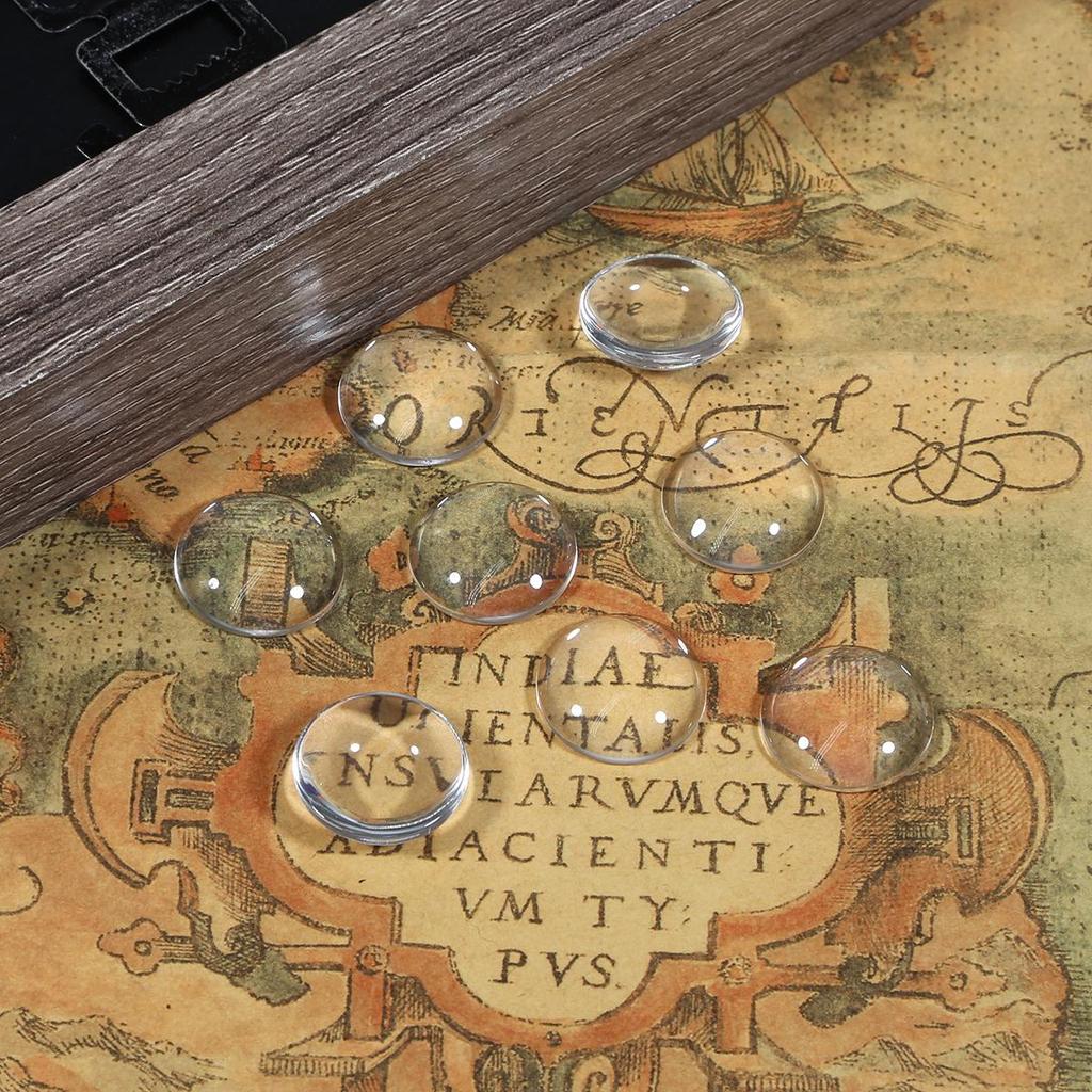 Прозрачный стеклянный кабошон с плоской задней стороной для украшения ювелирных изделий и колец DIY