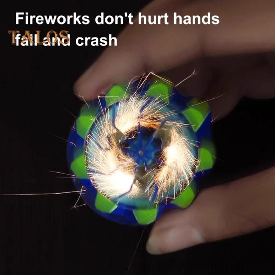 Spark Spinning Top Stress Relief Портативный светящийся гироскоп Collision Sparks Light-up Gyroscope Decompression Spinner Top Toy Игрушка для детей Подростки Взрослые Подарок