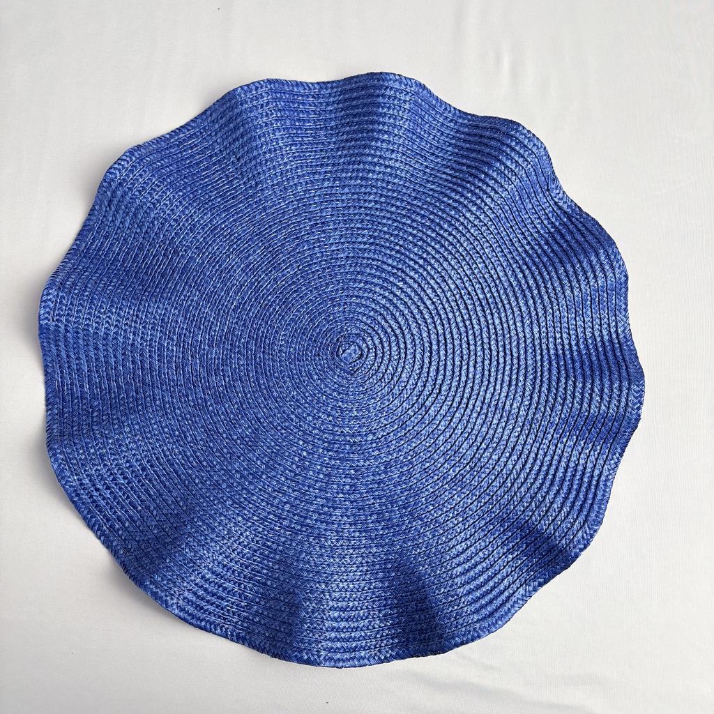 6 Pcs Round Braided Placemats, Washable Heat Resistant Table Mats Non-Slip for Party Wedding Thanksgiving Christmas Table Decor