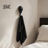 Creative Towel Hook 2Pcs 3D Printed Skull Wall Hook, Gothic Dark Mounted Hanger, Geometric Personalized Pendant Key Hat Storage for Bathroom Entryway