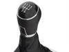 VW Passat B6 06-11 Gear Shift Knob Black + Leather Boot with Chrome Frame, 5-Speed