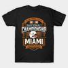 Мужская черная футболка с принтом Miami Hurricanes Cfp National Championship 2026 Термотрансферный принт без вырезки Хлопковая футболка