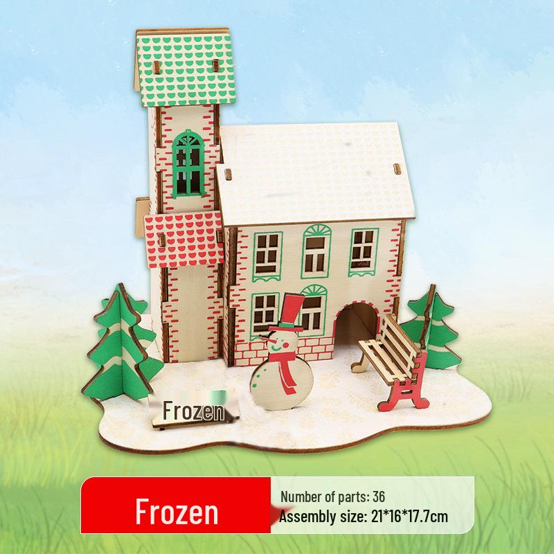 3D Деревянный Пазл Колесо Обозрения - Развивающий DIY Подарок для Детей