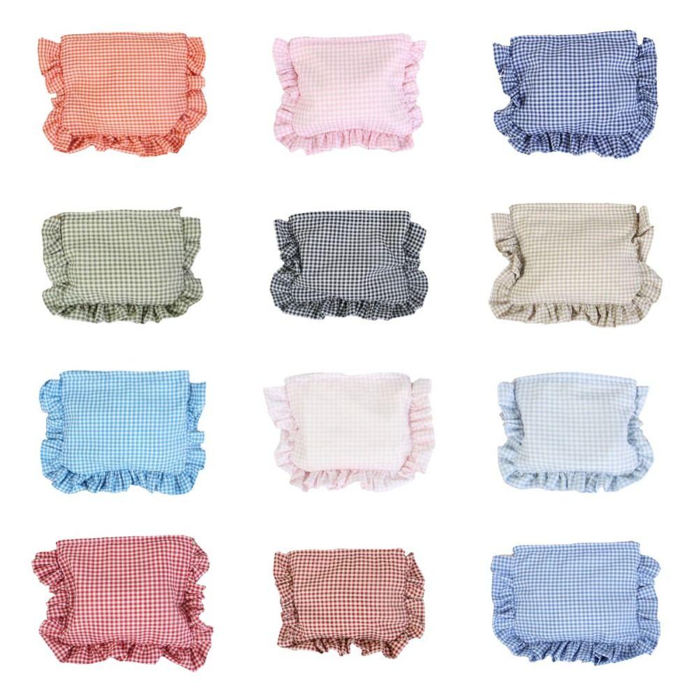 Cloth Plaid Makeup Bag Zipper Toiletry Organizer Bag Durable Nylon Cosmetic Bag Business