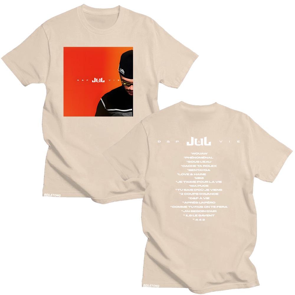 Rapper JuL Dp À Vie Tshirts JuL New Album Fashion Versatile Tshirts Graphic Tees Summer for Unisex Short Sleeve Cotton Top