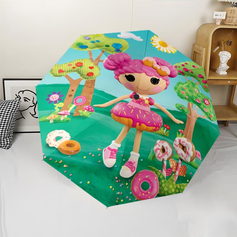 Автоматический зонт Lalaloopsy с принтом, 8 спиц, железный каркас, пластиковая ручка, подходит для путешествий на открытом воздухе и на каждый день, идеальный подарок