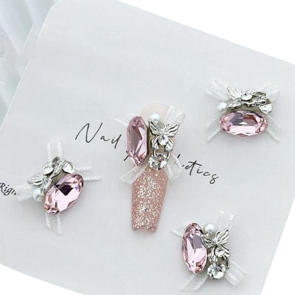 4 шт. Изысканные банты со стразами, чтобы добавить модности вашим ногтям для женщин и девочек ZHE