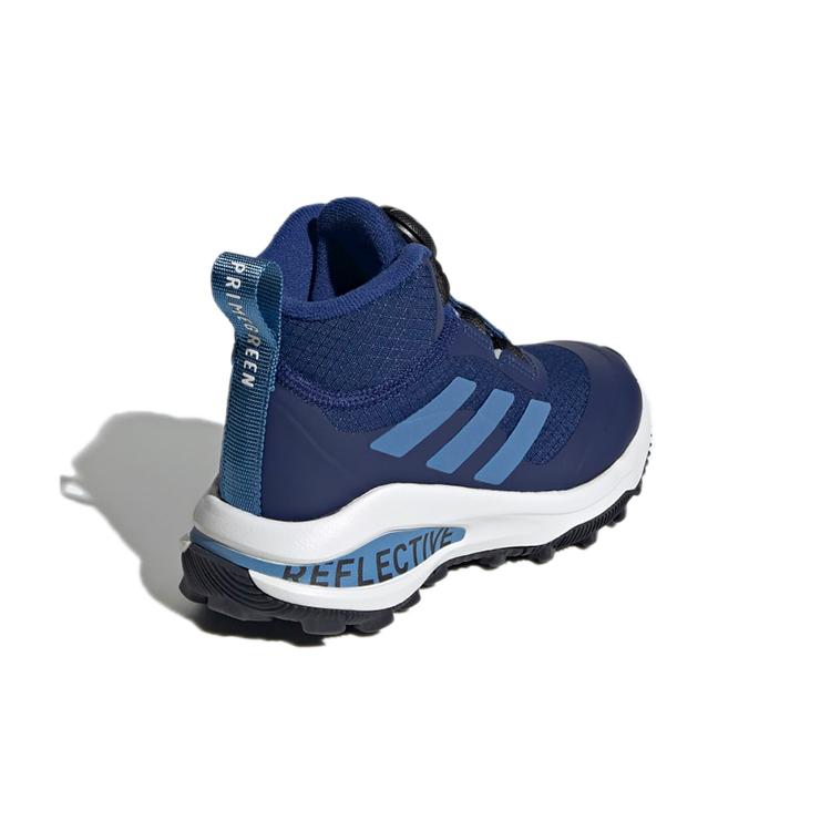 adidas Fortarun Freelock Всесезонные K Скользкие Устойчивые к истиранию Высокие Детские Беговые Кроссовки Индиго Детские FZ5473
