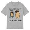 Might Have To Call in Thicc Today Funny Bear Meme Print Tshirt Men Women Tees Fashion Short Sleeve Tshirts Graphic Top Cotton