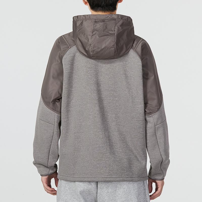 Under Armour Essential Swaket Colorblock Logo Patch Спортивная повседневная теплая куртка с капюшоном Мужская верхняя одежда Серый 1357475-176