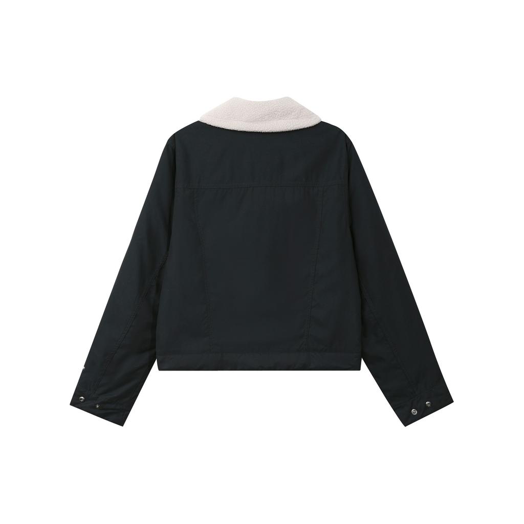 Nike Спортивная куртка с флисовым воротником, хлопковое пальто, зимняя мужская верхняя одежда, черная DA6716-010