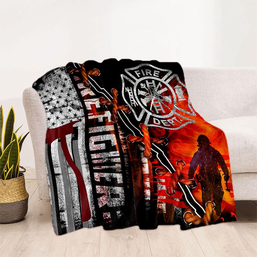 Firefighter Tribute Blankets are suitable for living rooms,making them an ideal choice for outdoor travel and gifts.