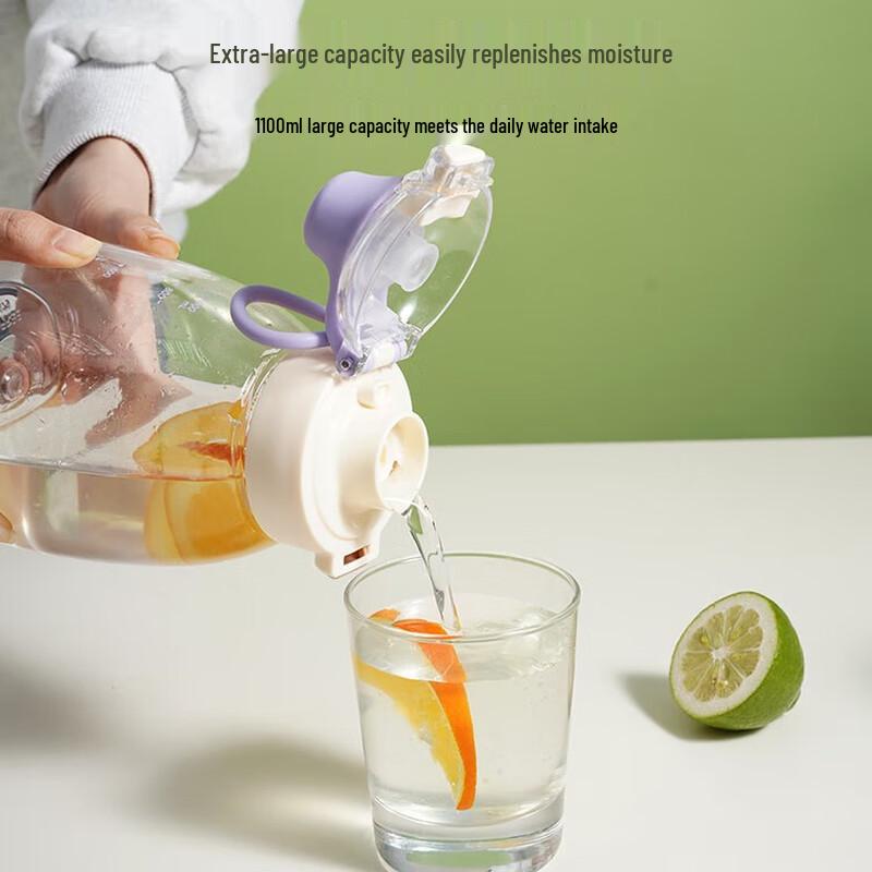 Lock&Lock 1100ml Dual-Drink Straw Water Bottle