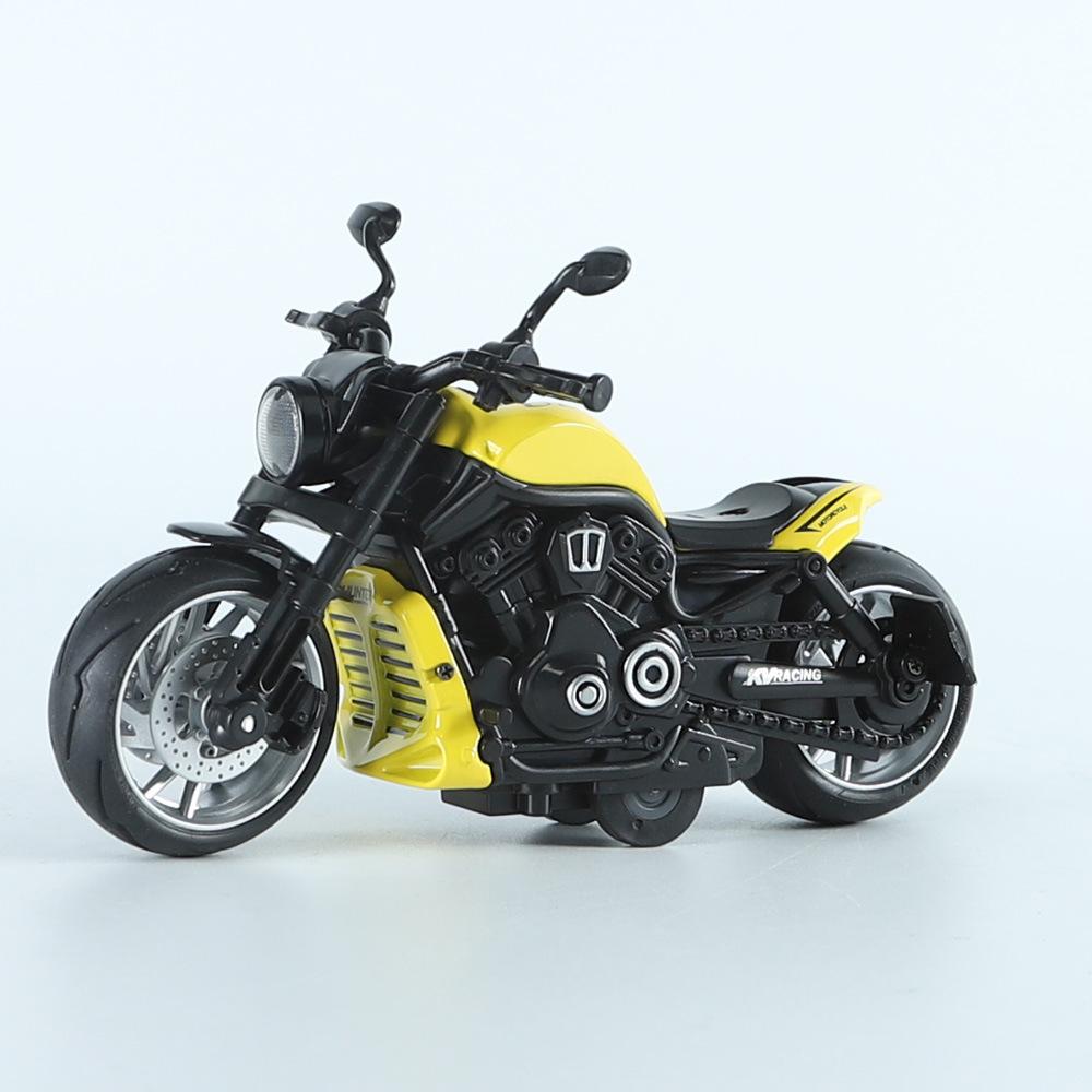 1/12 масштаб мотоцикла, литая под давлением модель игрушки, игрушка с откатом со звуком и светом для детей, коллекция подарков для мальчиков и девочек