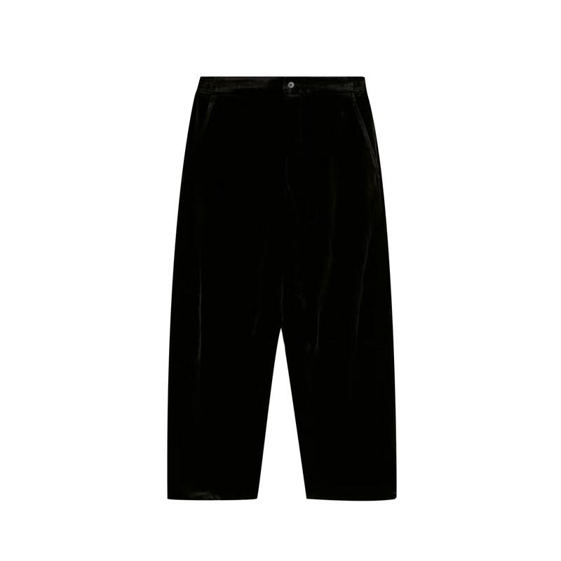 LESS 2024 Spring Vintage Velvet Straight-Leg Casual Pants