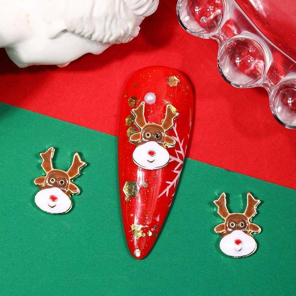 10 шт./компл. Рождественская елка, рождественские стразы для ногтей, рождественские аксессуары для ногтей, маникюрный салон