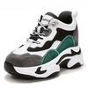 Fashion 9CM Fashion Mixed Colors Spring Casual Sneakers Women Height Increasing Breathable Air Mesh Shoes Ladies Chunky Platform Shoes