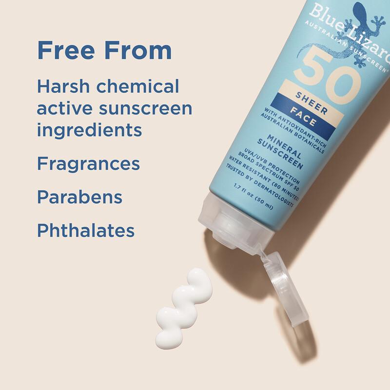 Sheer Face Mineral Sunscreen, SPF 50, 1.7 fl oz (50 ml)